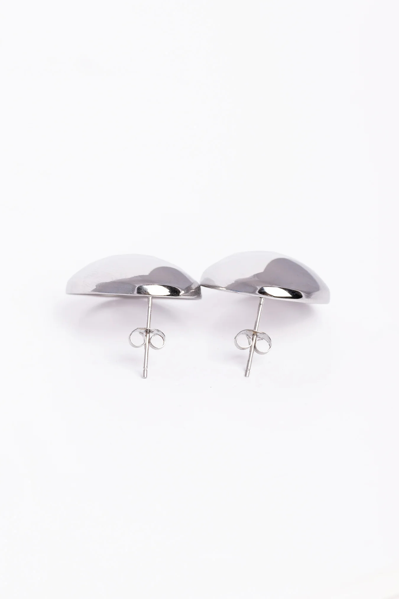Pendientes Big Buttons Plata - Image 3