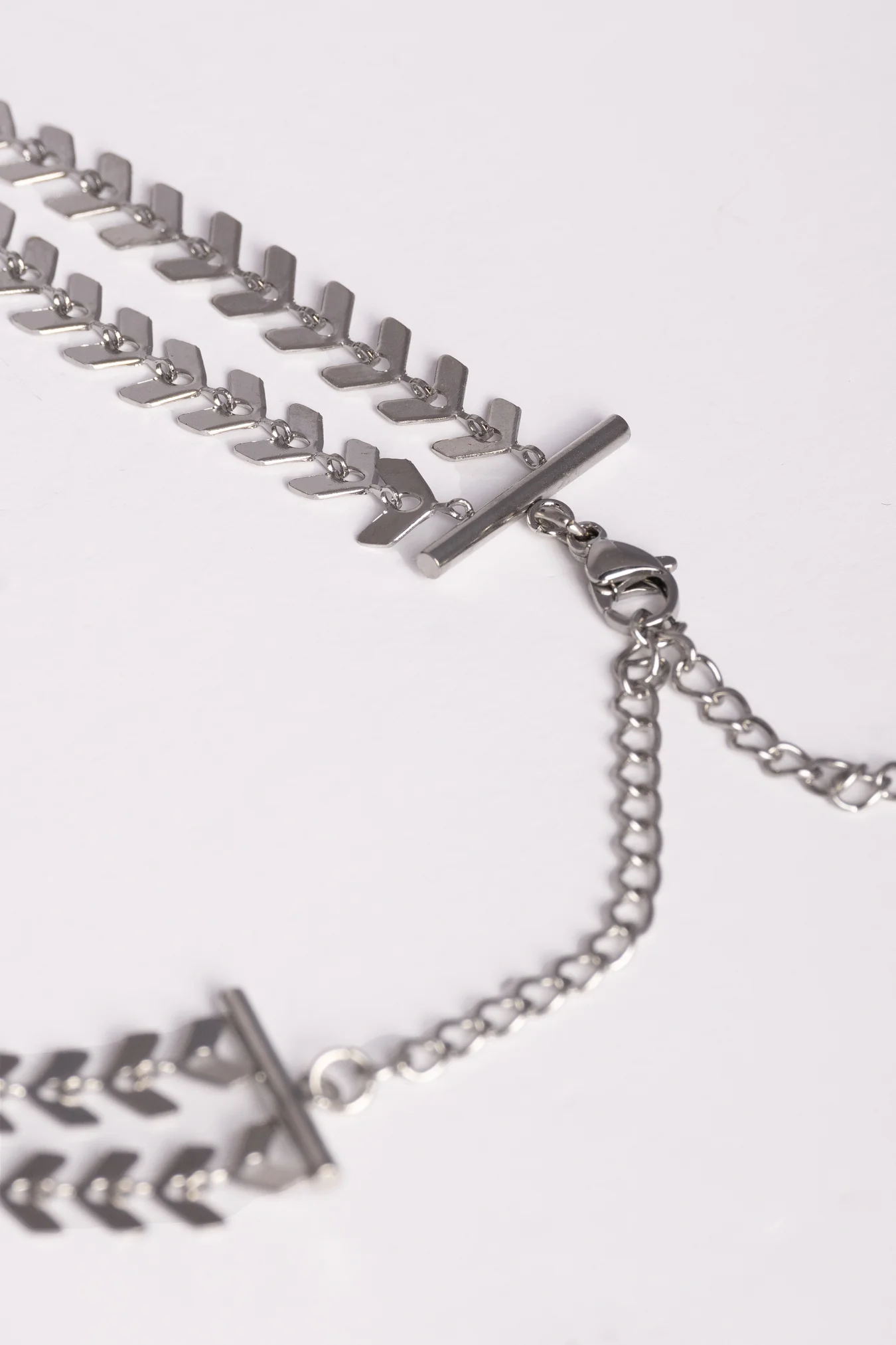 Silver Double Laurel Necklace - Image 7