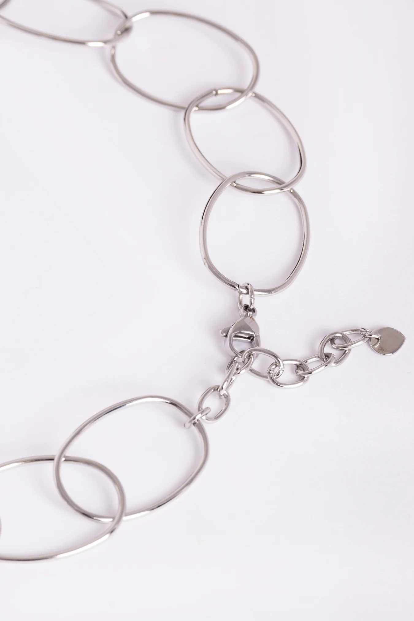 Silver Large Oval Necklace - Image 3