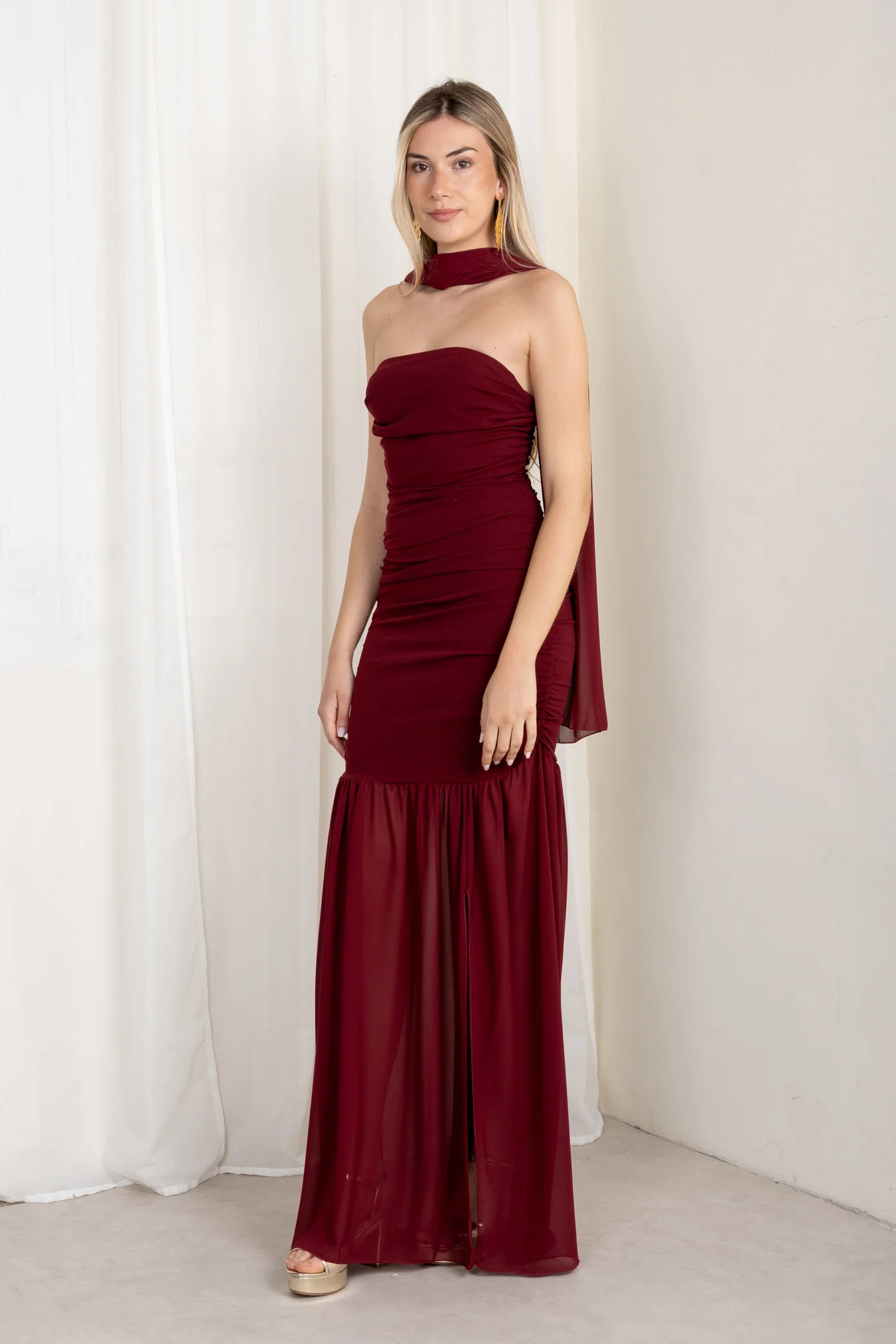 Vestido Becca Granate - Image 3