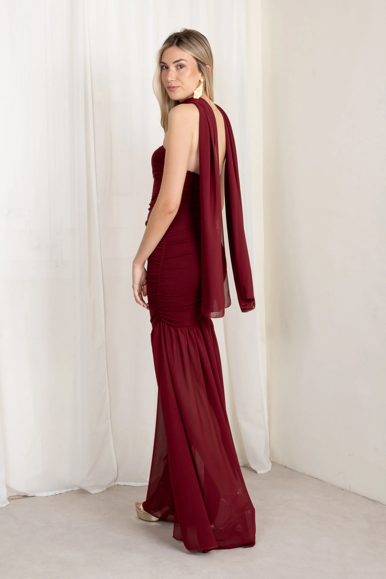 Vestido Becca Granate - Image 4