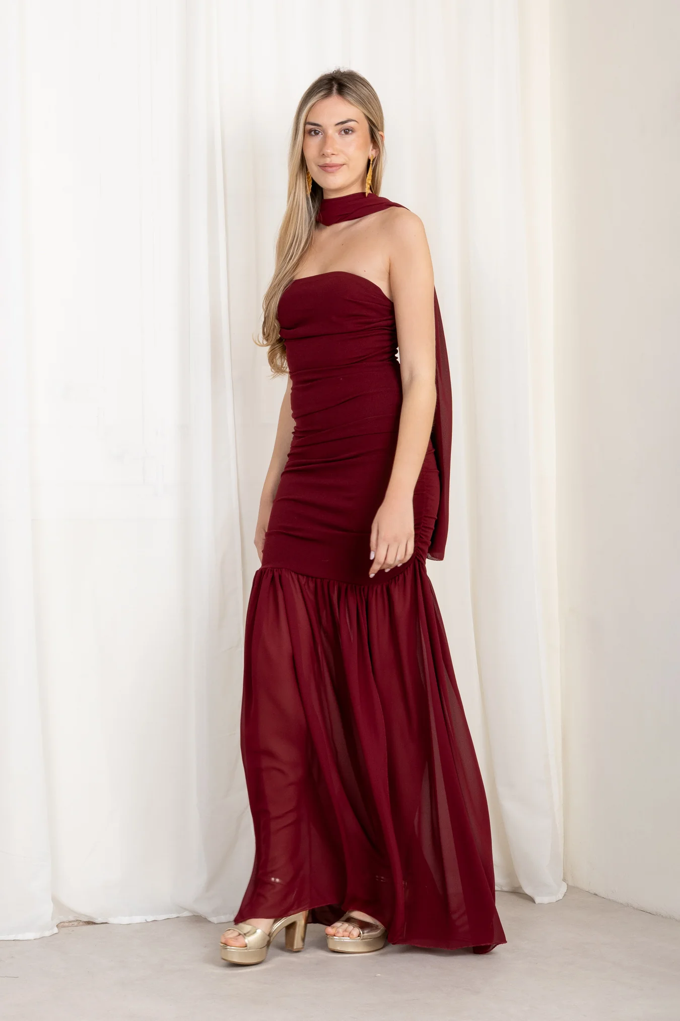 Vestido Becca Granate - Image 7