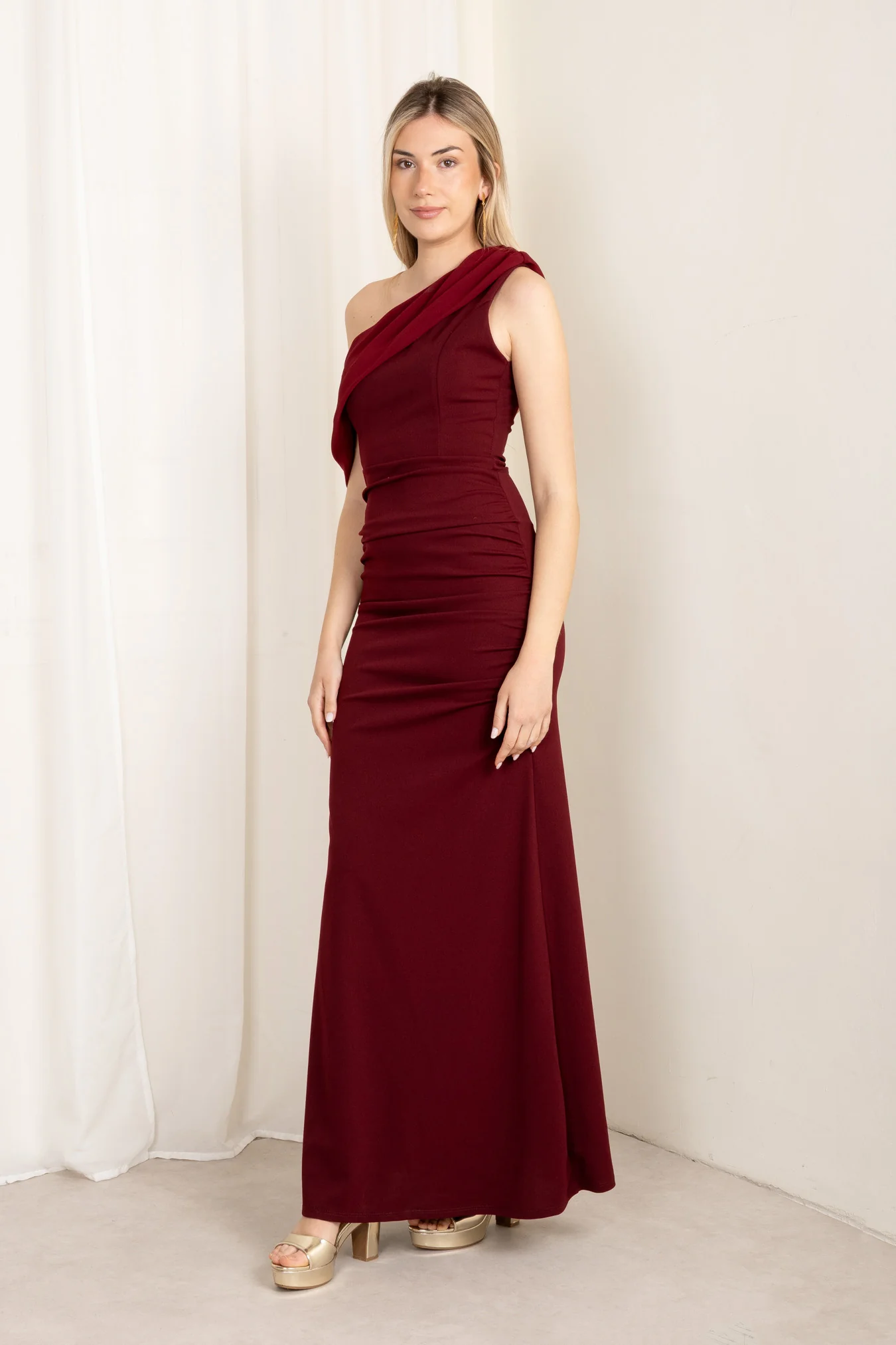Vestido Georgette Granate - Image 3