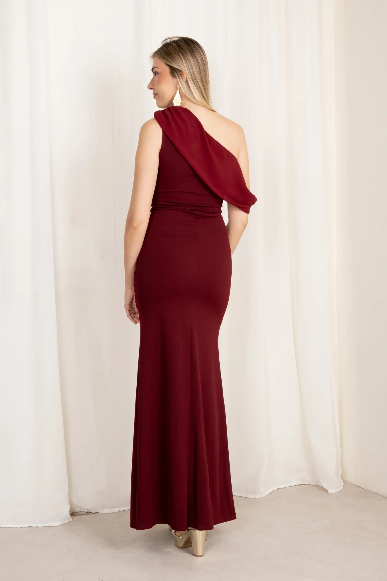 Vestido Georgette Granate - Image 4