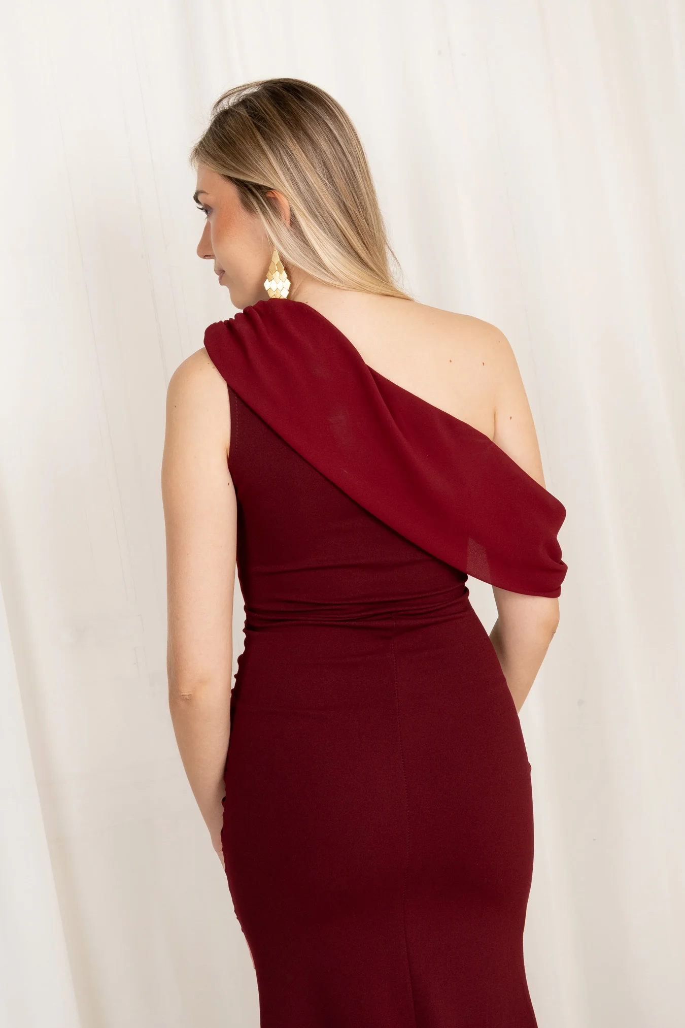 Vestido Georgette Granate - Image 5