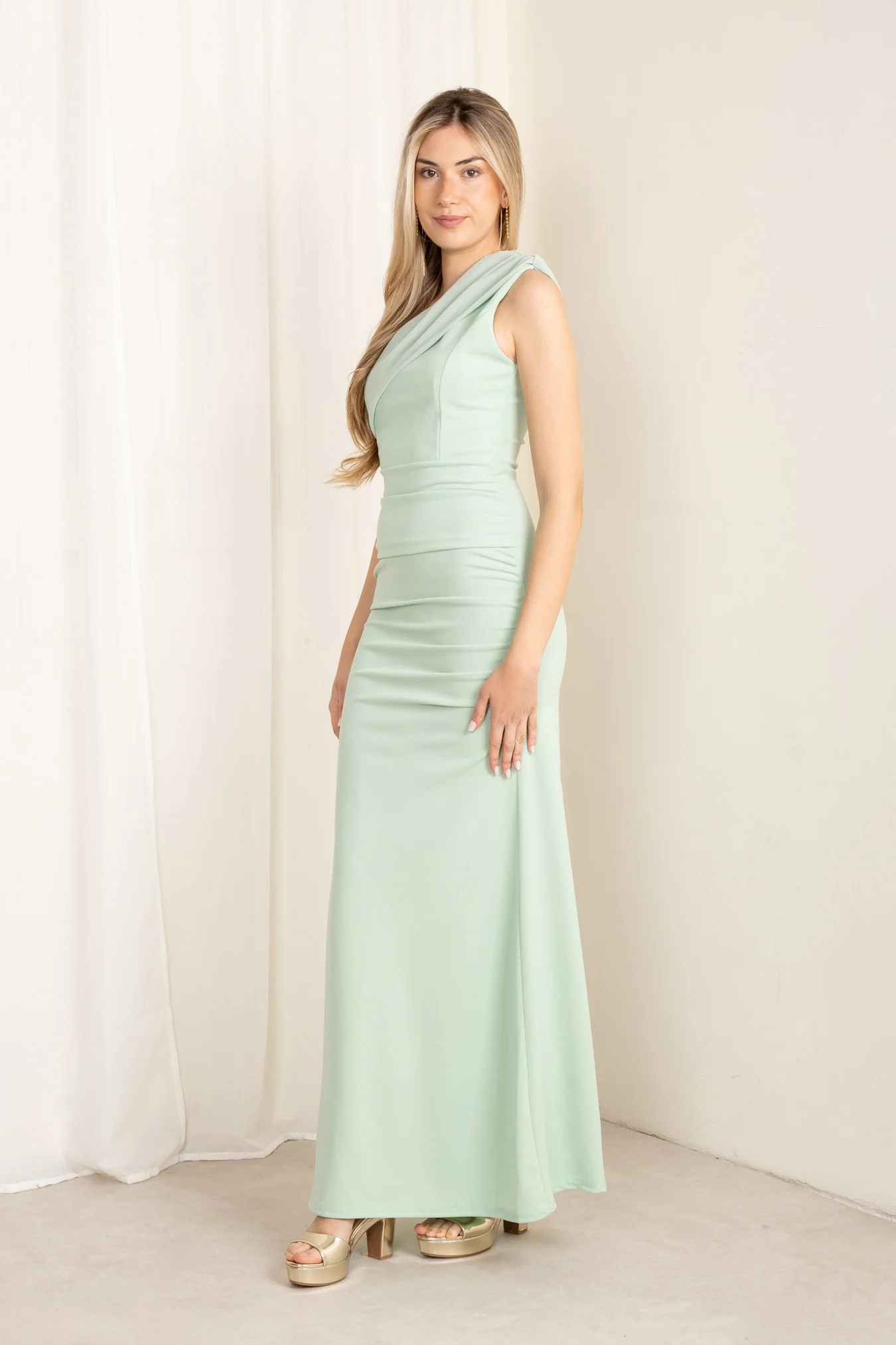 Vestido Georgette Menta - Image 3